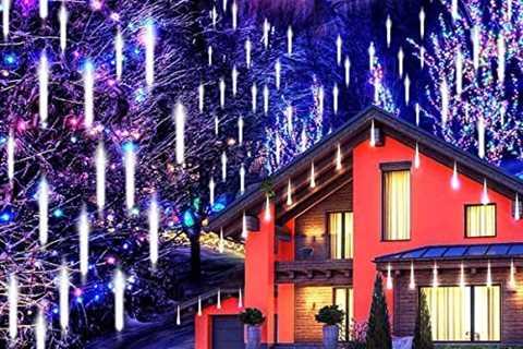 Christmas Lights, Meteor Shower Lights, Outdoor Decoration Light, Waterproof Icicle Lights Falling..