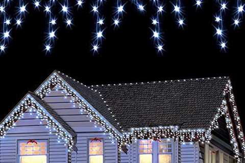 LED Icicle Lights,Christmas Lights Outdoor,8 Modes String Lights Outside with 66 Drops,Waterproof..