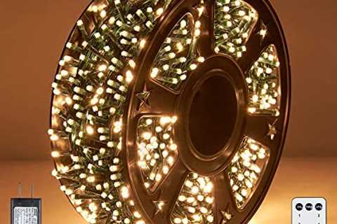 Christmas Lights Outdoor 330FT 1000 LED String Lights with Reel, 8 Modes&Timer Remote, UL Listed,..