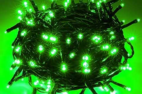 Pooqla Green String Lights, 200 LED 66 ft Indoor and Outdoor Decorative LED Green Lights, 8 Modes..