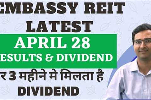 Embassy REIT Latest news  | Embassy reit dividend | REIT Investing