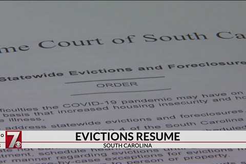 Evictions, foreclosures resume in South Carolina on Friday