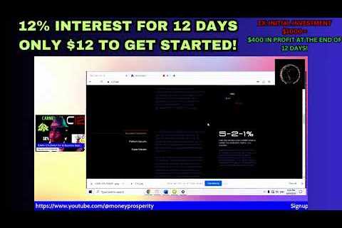 Invest $1000 EARN $120 EVERYDAY FOR 12 DAYS STRAIGHT! #passiveincome #makemoney  @moneyprosperity