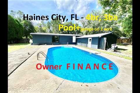 #Haines City, Florida 4br, 3ba expanded mobile home with large land, pool and garage-Owner Finance