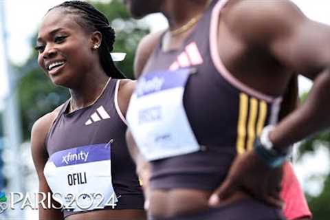 Favour Ofili battles Thomas, Thompson-Herah in the women''s 100m at the NYC Grand Prix | NBC Sports