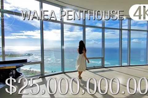 Hawaii Real Estate : $25,000,000 Penthouse Waiea (4K-Available) - Kakaako, Ala Moana Ocean